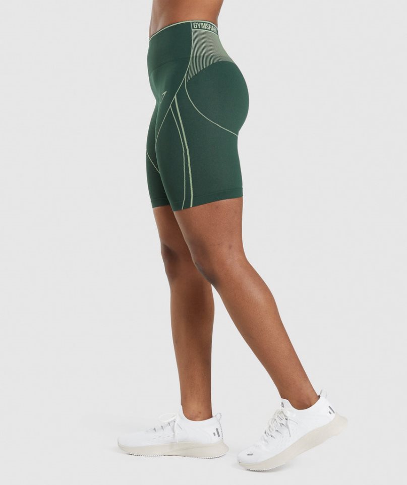 Szorty Gymshark Apex Seamless High Rise Damskie Zielone | PL 524CGU